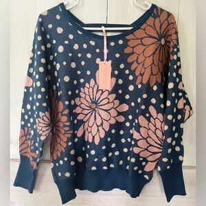 Evy’s Tree Floral Cotton Sweater NEW